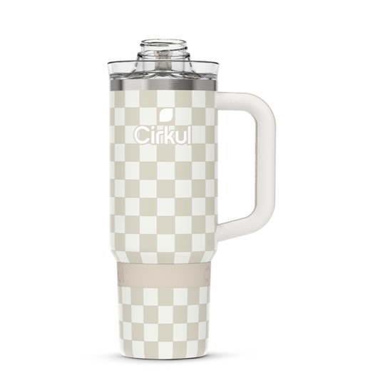 Limited Edition: 30oz. Taupe Tartan Travel StrawSip™ Tumbler DYPK